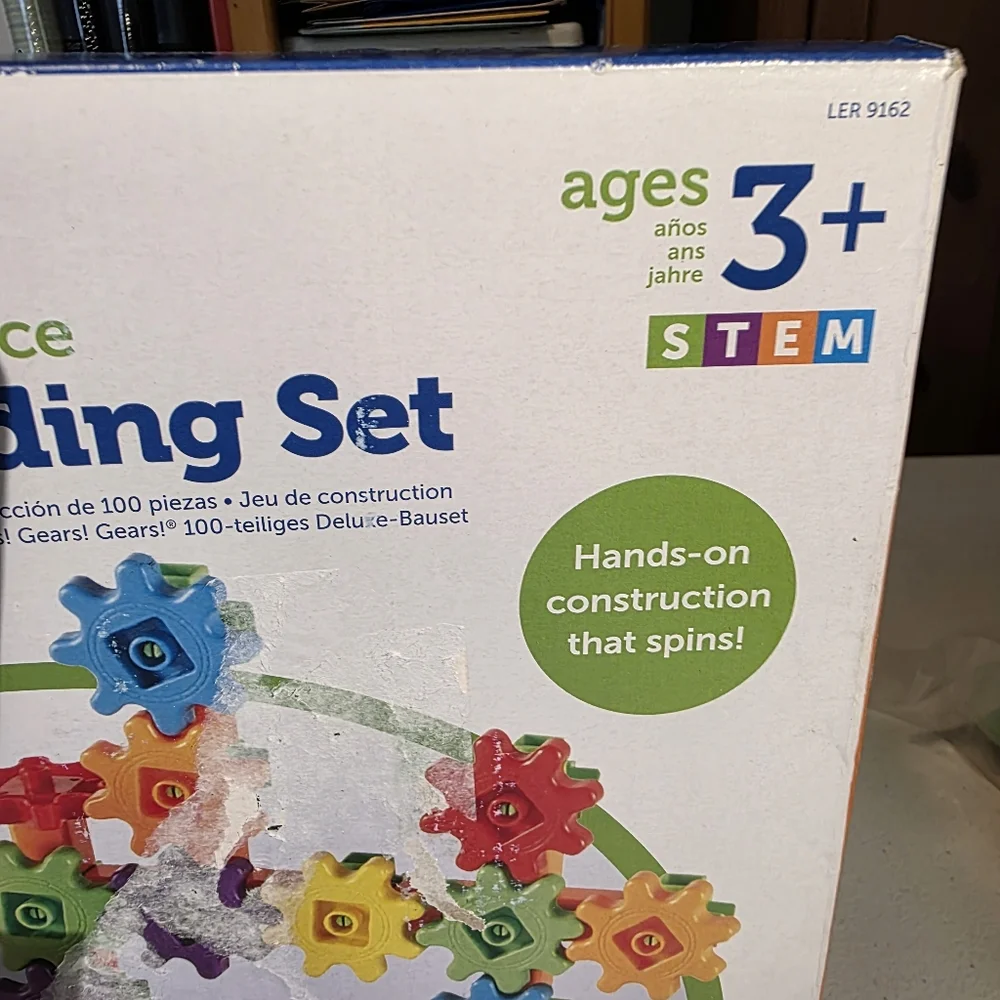Learning Resources Deluxe Building Set - 100-Piece Gear Toy NEW In The Box STEM